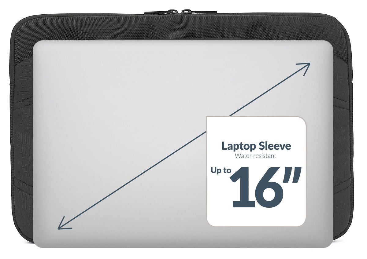 Mobilize Waterresistant Laptop Sleeve Up To 16Inch Black - Essentify