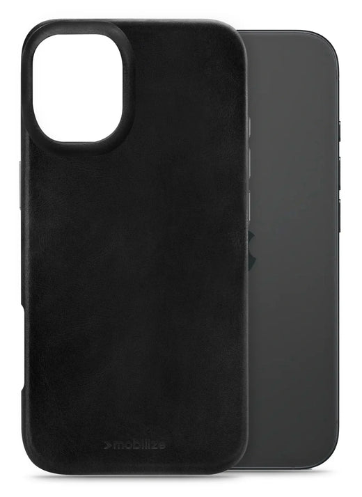 Mobilize Magsafe Compatible Premium Leather Case Apple Iphone 16 Black - Essentify