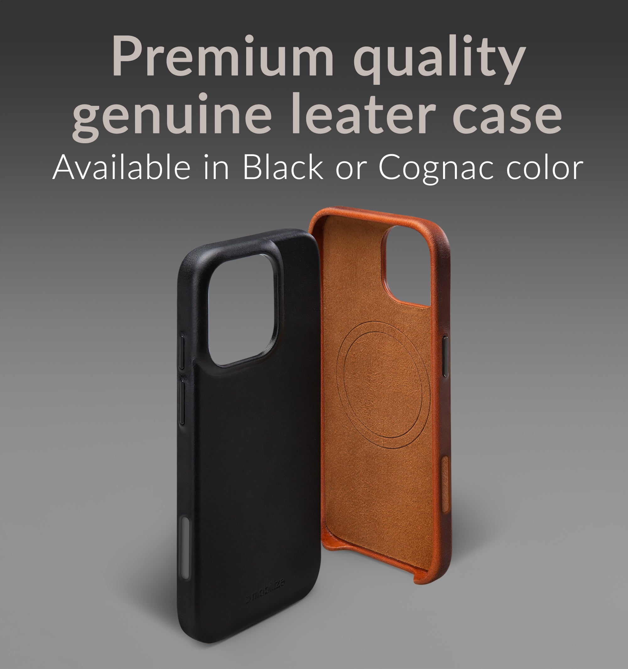 Mobilize Magsafe Compatible Premium Leather Case Apple Iphone 16 Black