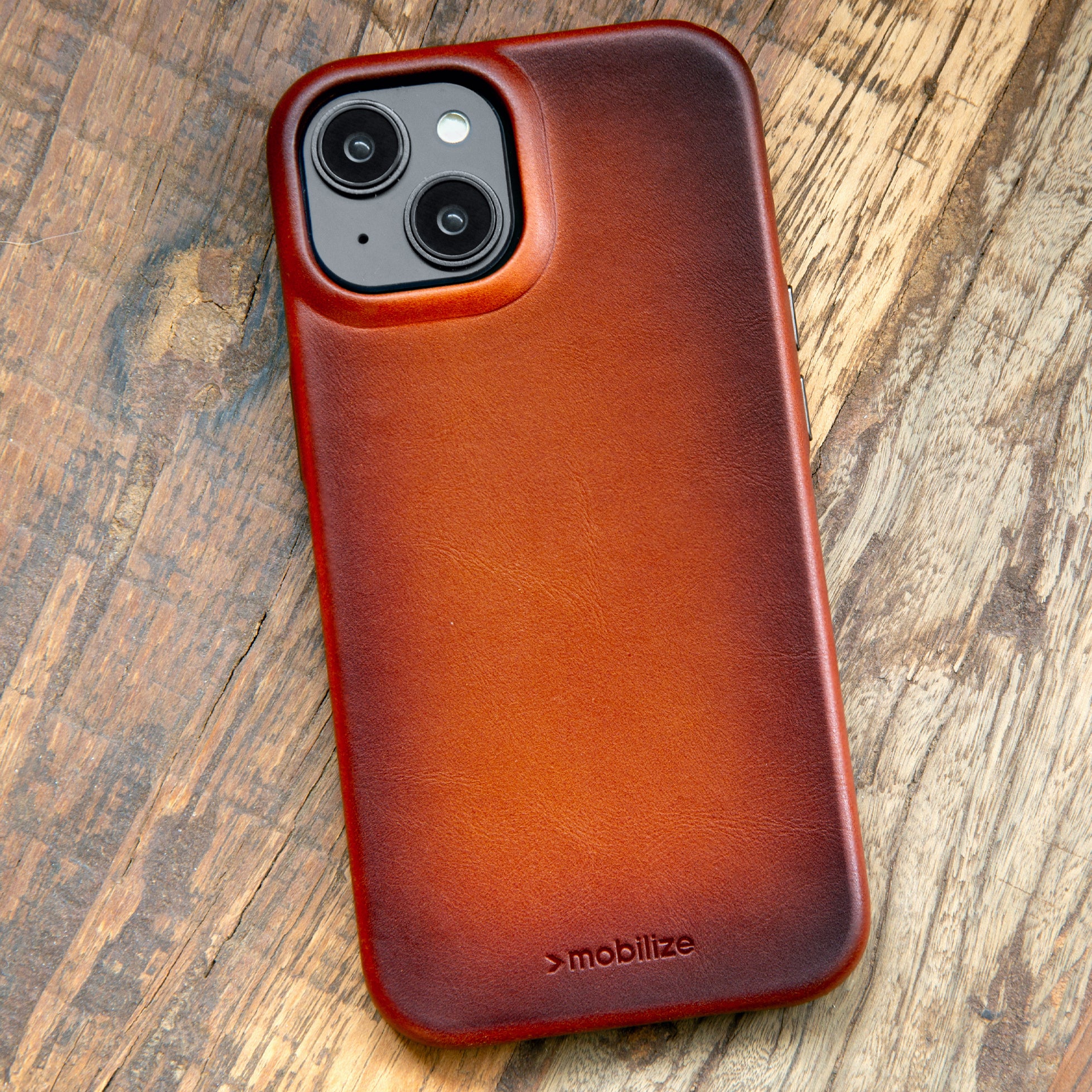 Mobilize Magsafe Compatible Premium Leather Case Apple Iphone 16 Burned Cognac