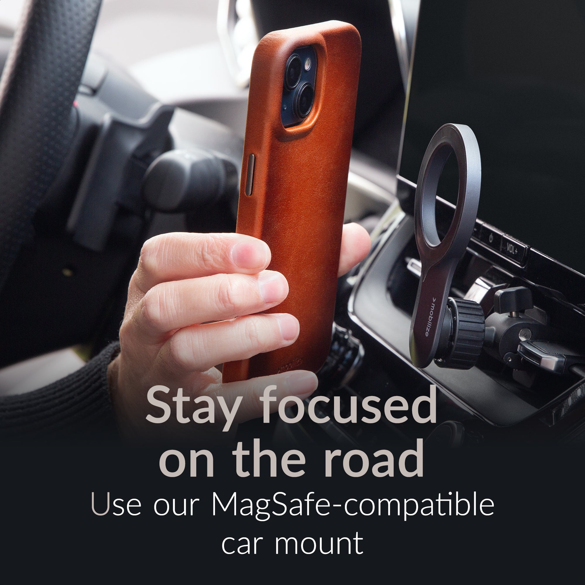 Mobilize Magsafe Compatible Premium Leather Case Apple Iphone 16 Burned Cognac