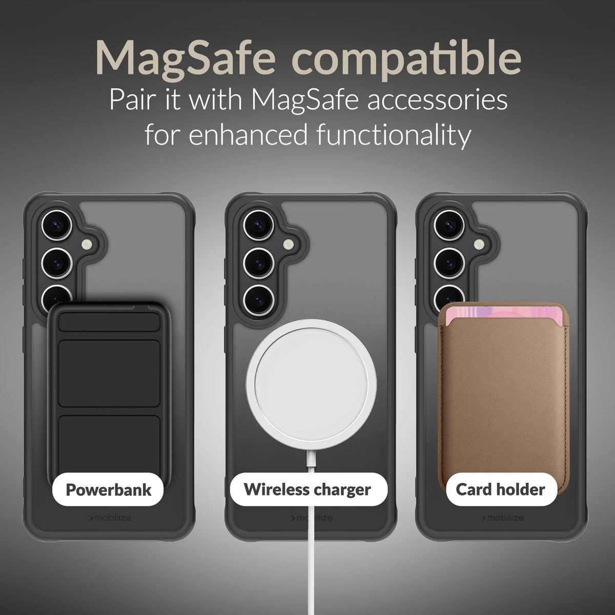 Mobilize Magsafe Compatible Hybrid Case Samsung Galaxy S24 Ultra 5G Black - Essentify