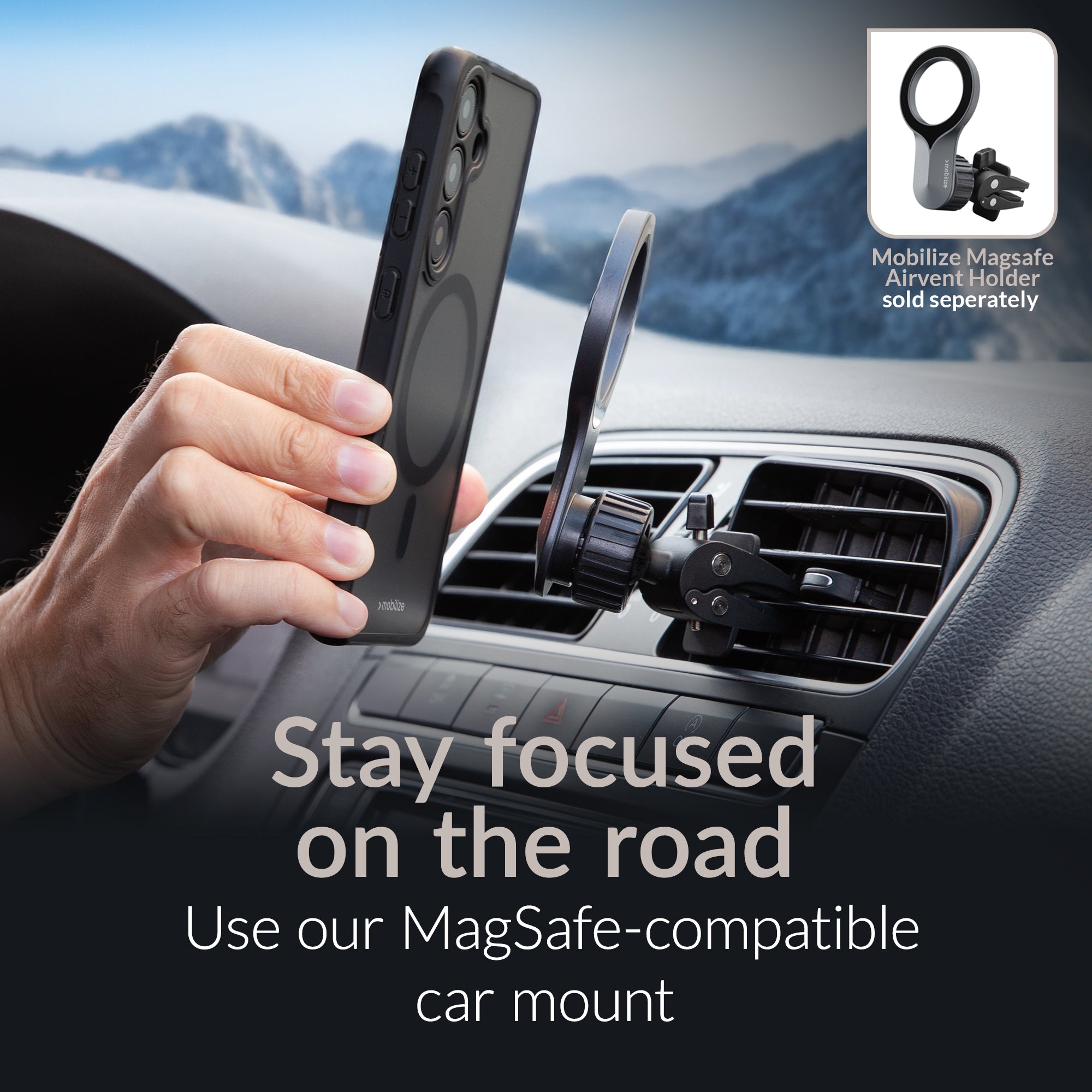 Mobilize Magsafe Compatible Hybrid Case Samsung Galaxy S24 Ultra 5G Black