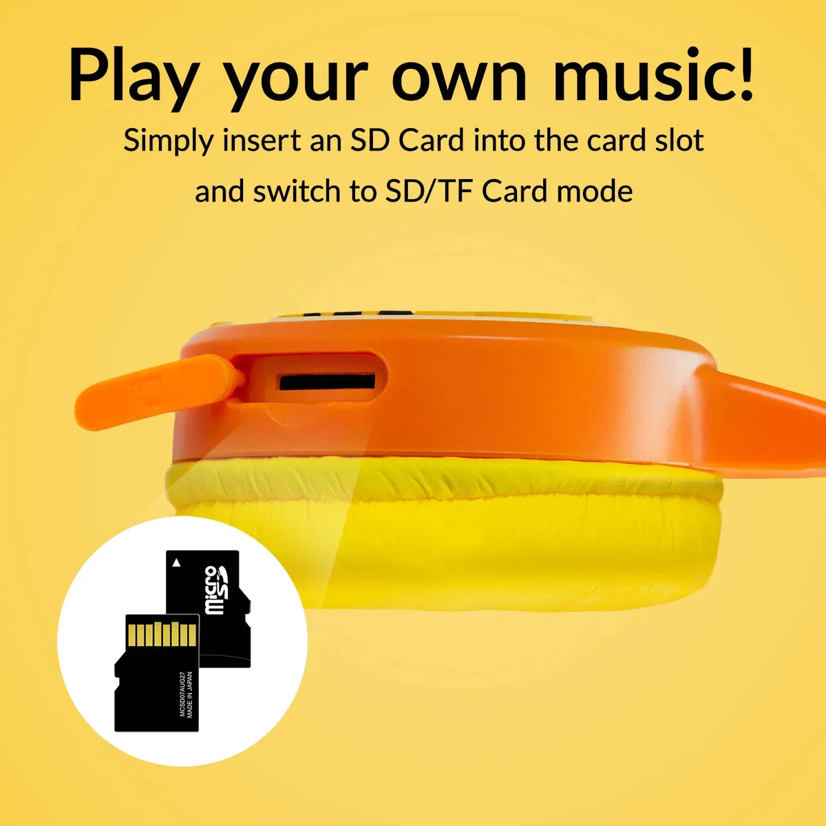 Mobilize Wireless/Wired Over Ear Kids Headphone 85Db Tiger - Essentify