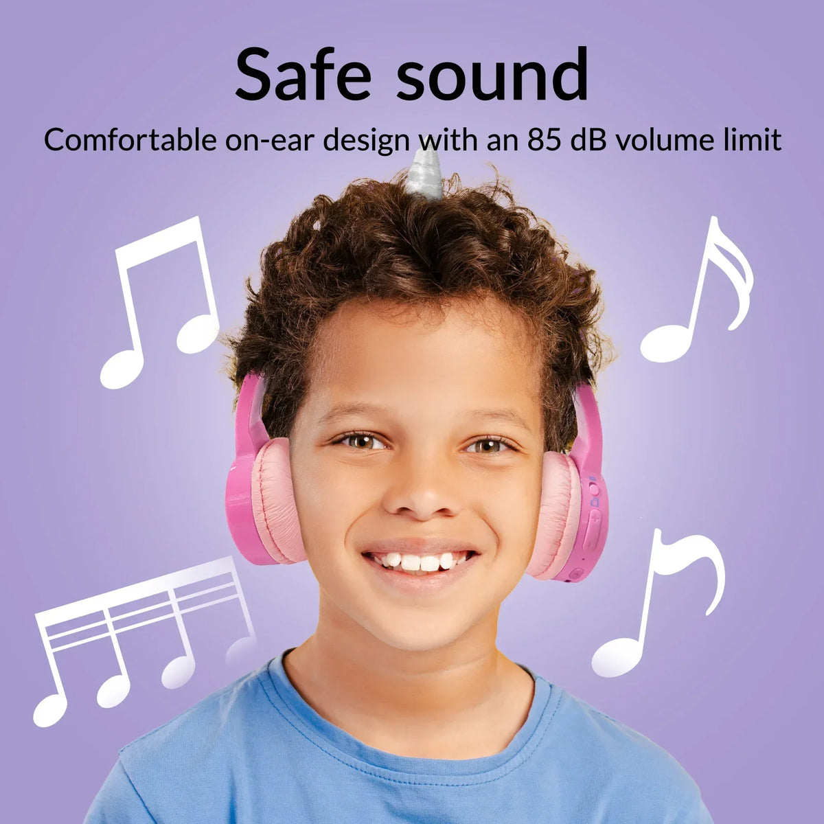 Mobilize Wireless/Wired Over Ear Kids Headphone 85Db Unicorn - Essentify