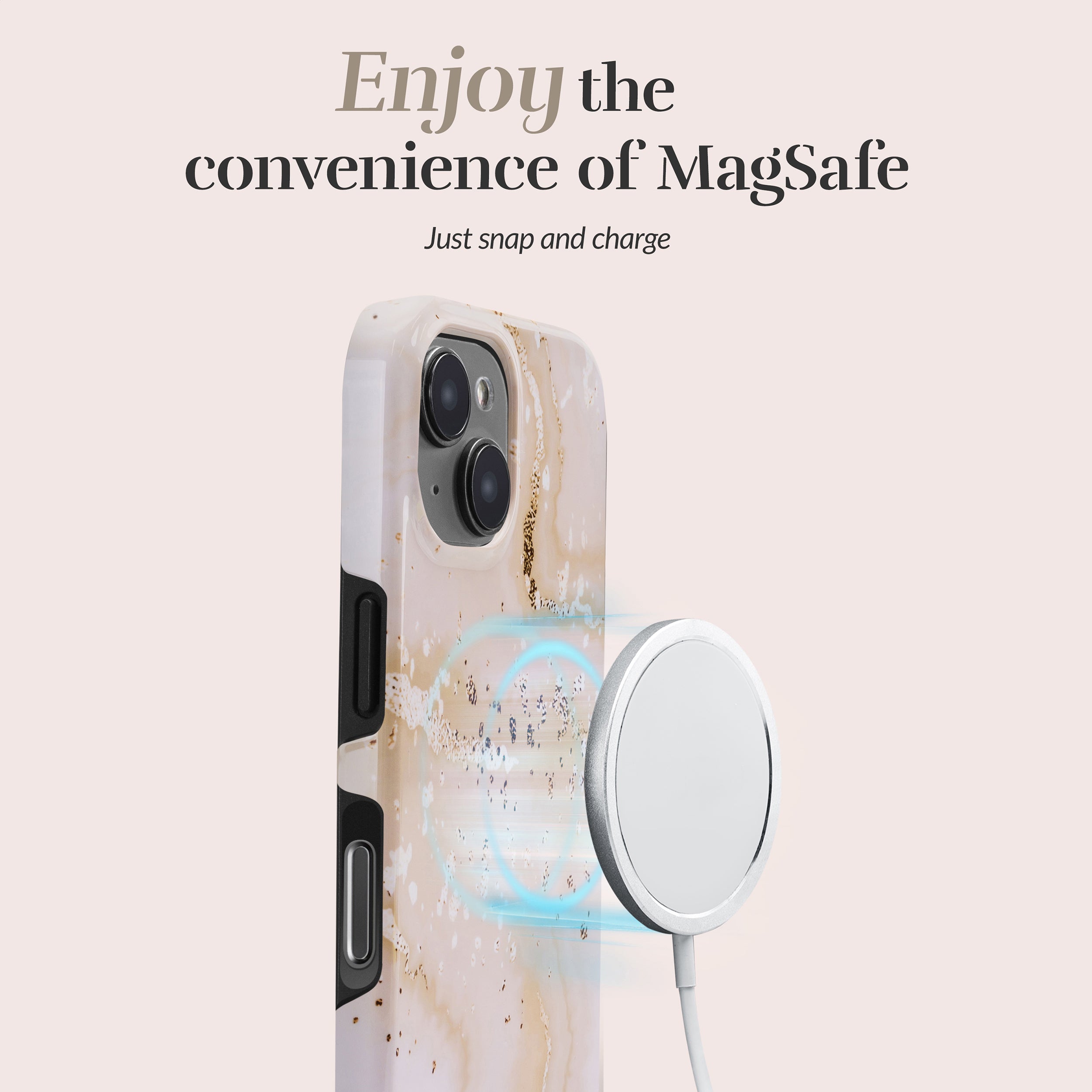 Mio By Mobilize Mio Gold Marble Magsafe Compatible For Iphone 16