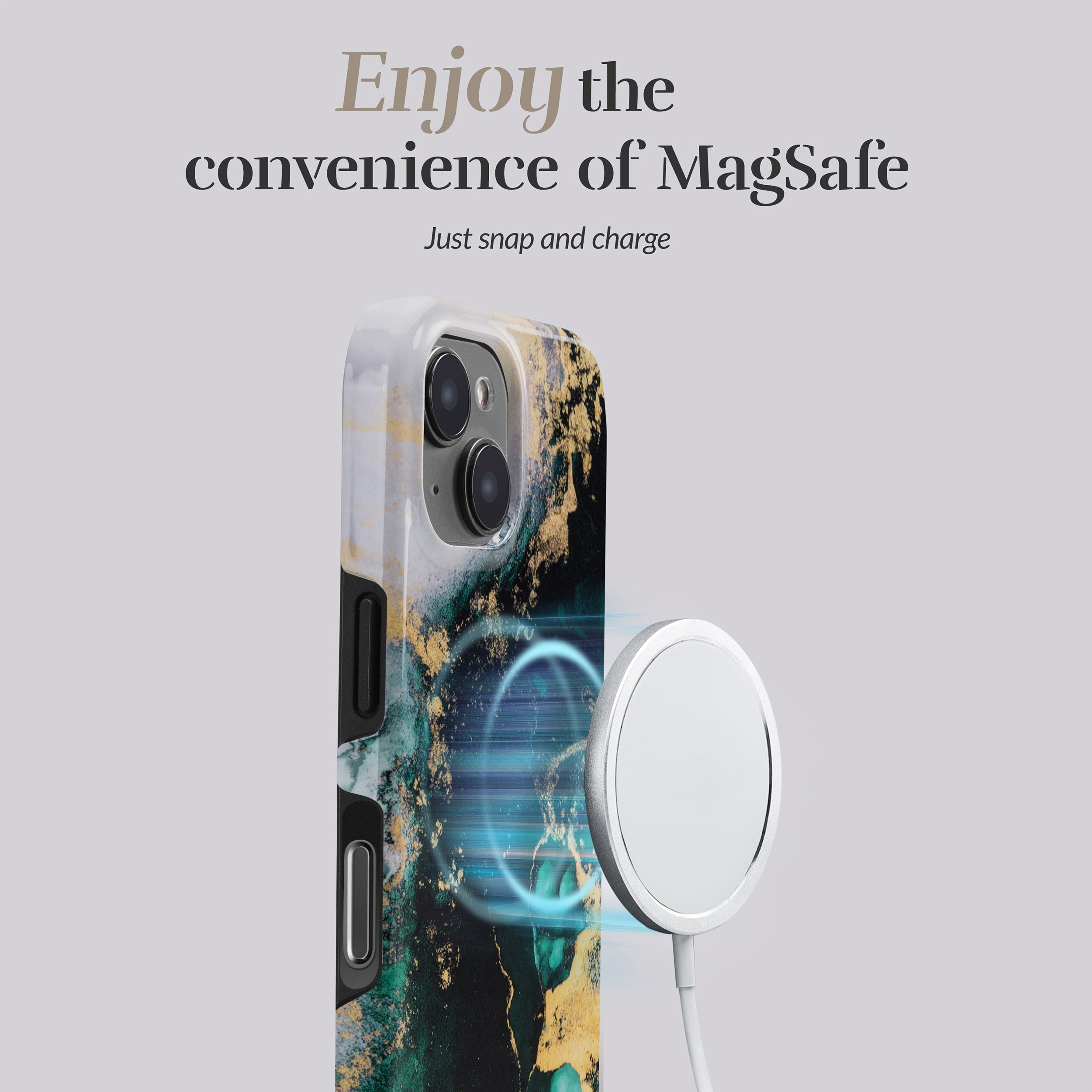 Mio By Mobilize Mio Green Marble Magsafe Compatible For Iphone 16