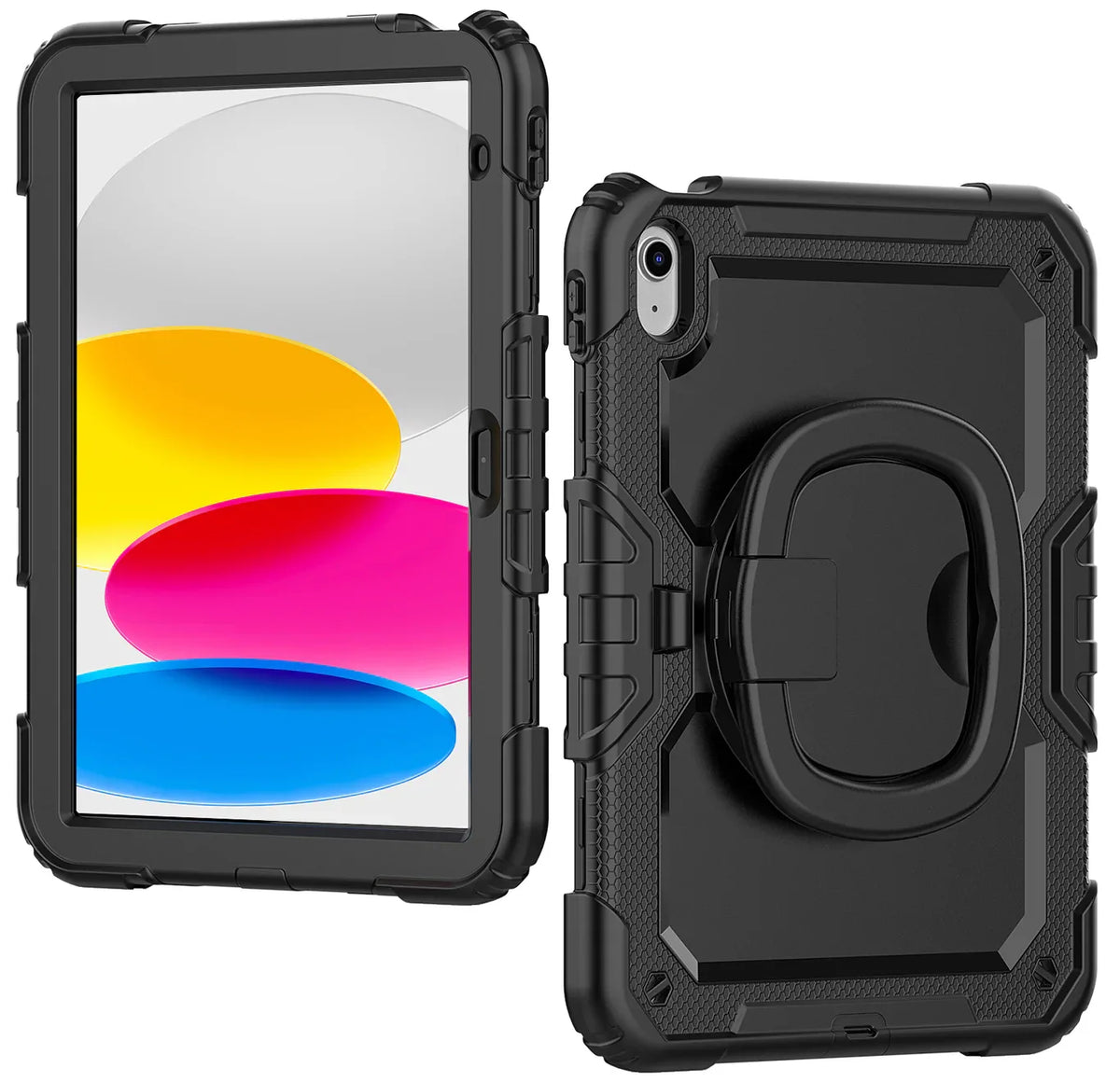 Mobilize Rotating Defender Case Stand Function For Apple Ipad 10.9 (2022)/Ipad 11 (2025) Black - Essentify