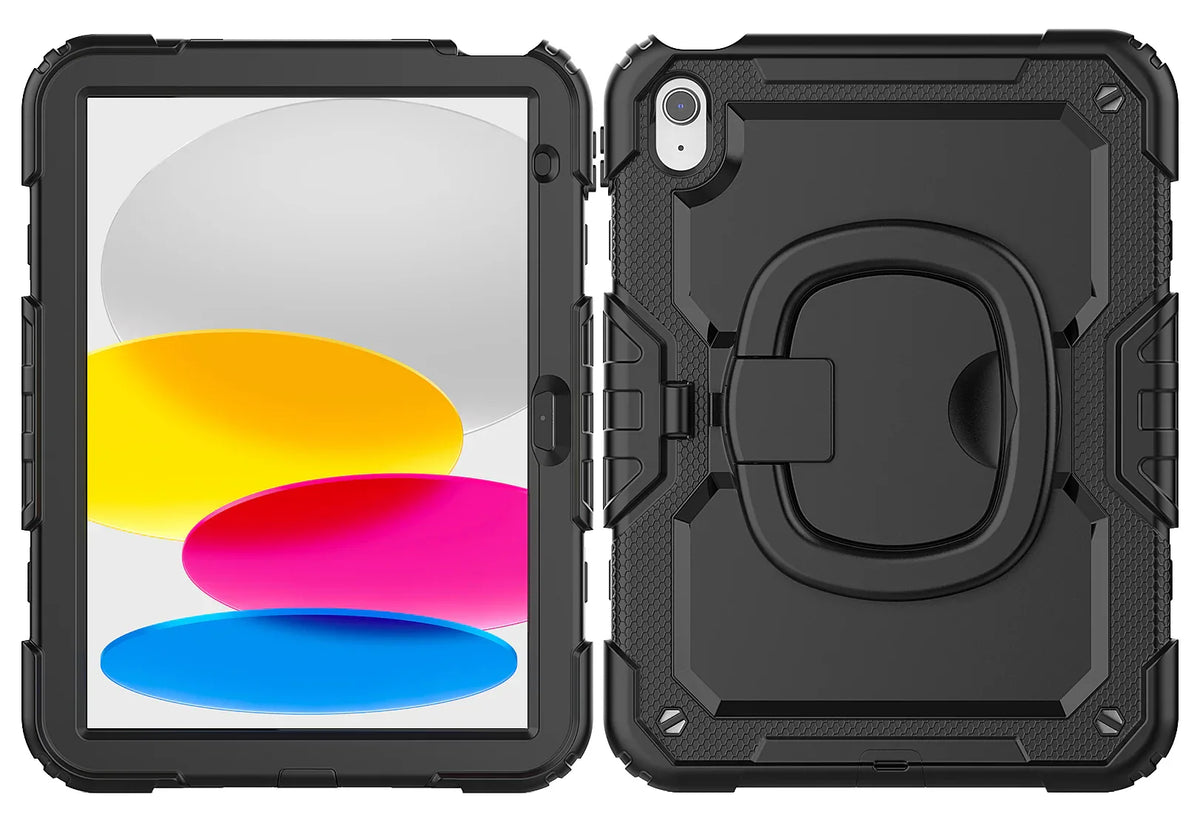 Mobilize Rotating Defender Case Stand Function For Apple Ipad 10.9 (2022)/Ipad 11 (2025) Black - Essentify