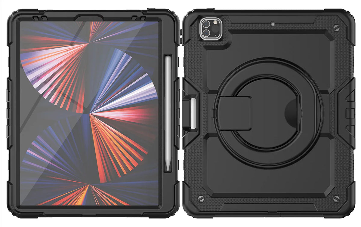 Mobilize Rotating Defender Case Stand Function For Apple Ipad Pro 12.9 (2018/2020/2021/2022) Black - Essentify