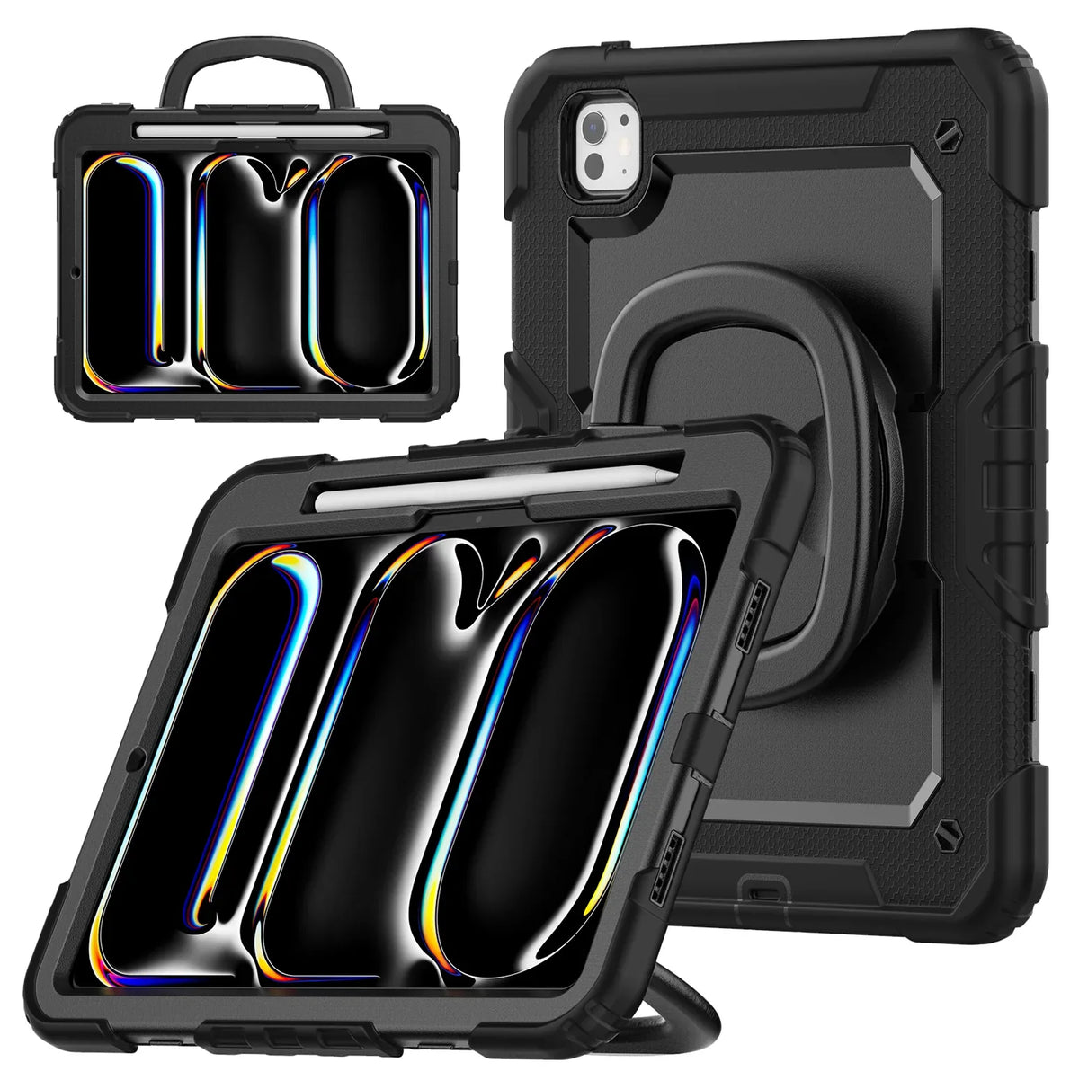 Mobilize Rotating Defender Case Stand Function For Apple Ipad Pro 11 (2024) Black - Essentify