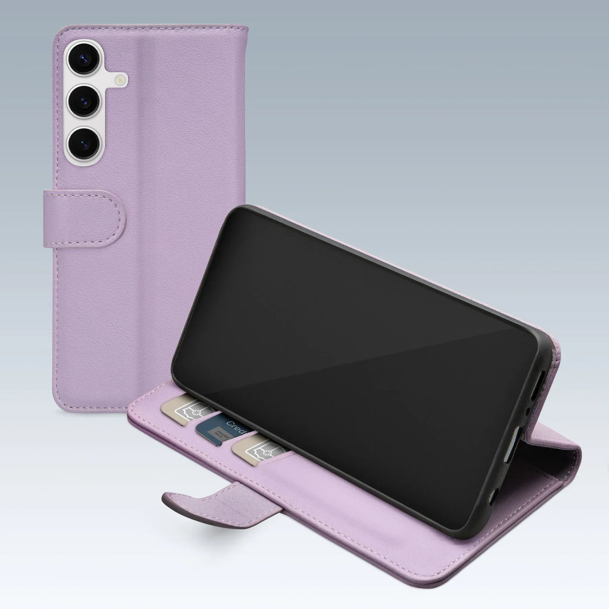 Mobilize Premium Gelly Wallet Book Case Samsung Galaxy S24 Fe Purple - Essentify