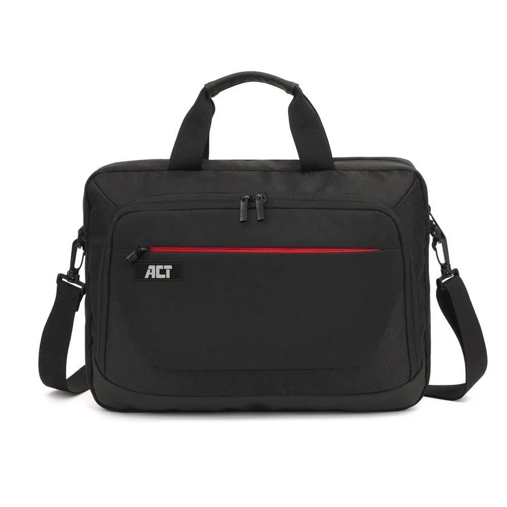 ACT Suburb 15.6" Laptop Schoudertas | Gemaakt van Gerecycled Plastic | Zwart