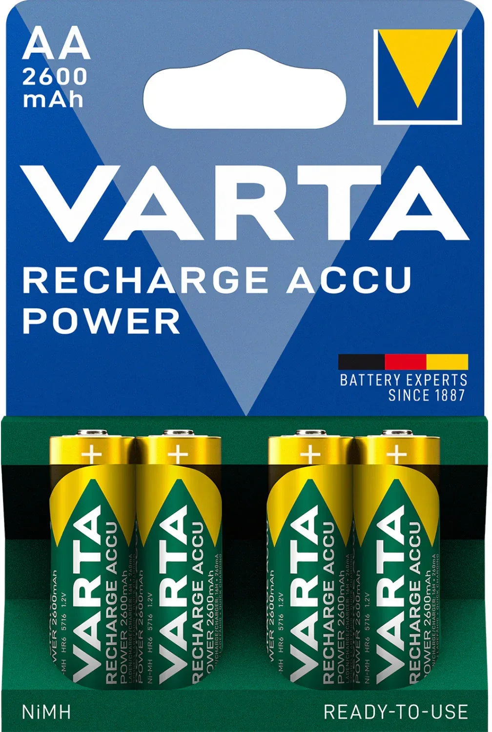 Varta Rechargeable Power Accu 2600Mah 4-Pack - Essentify