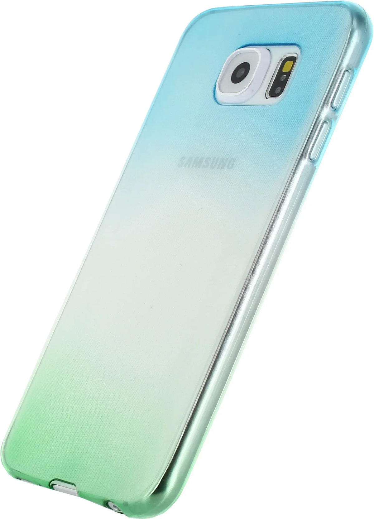 Xccess Thin Tpu Case Samsung Galaxy S6 Edge Gradual Green/Turquoise - Essentify