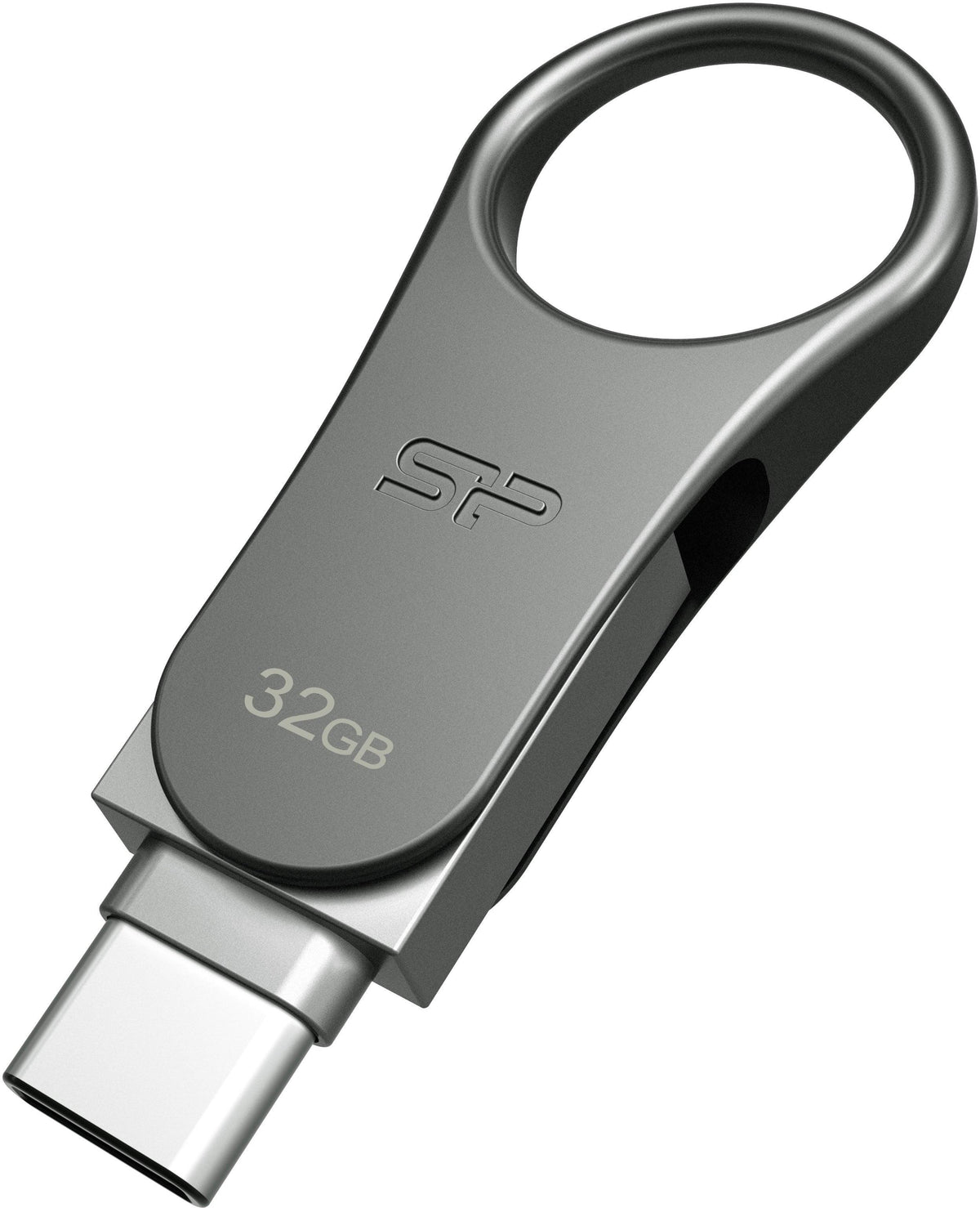 Silicon Power C80 Dual Usb Pendrive Mobile 32Gb Usb-C Grey - Essentify