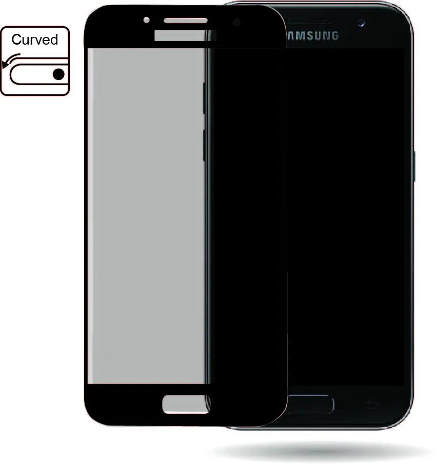 Mobilize Edge-To-Edge Glass Screen Protector Samsung Galaxy A3 2017 Black - Essentify