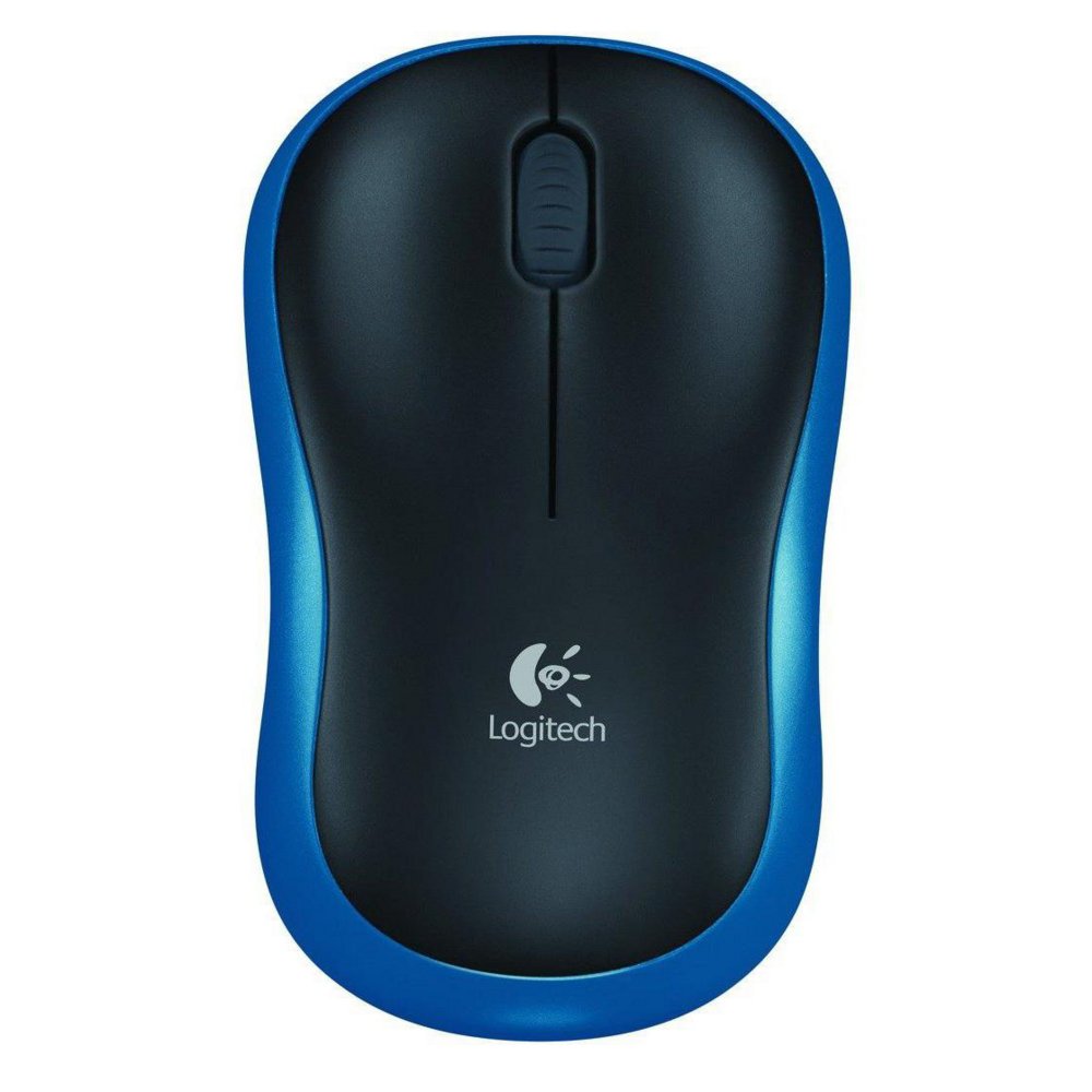 Logitech M185 | Draadloze Muis | Links- en Rechtshandig | RF | 1000 DPI | Zwart/Blauw