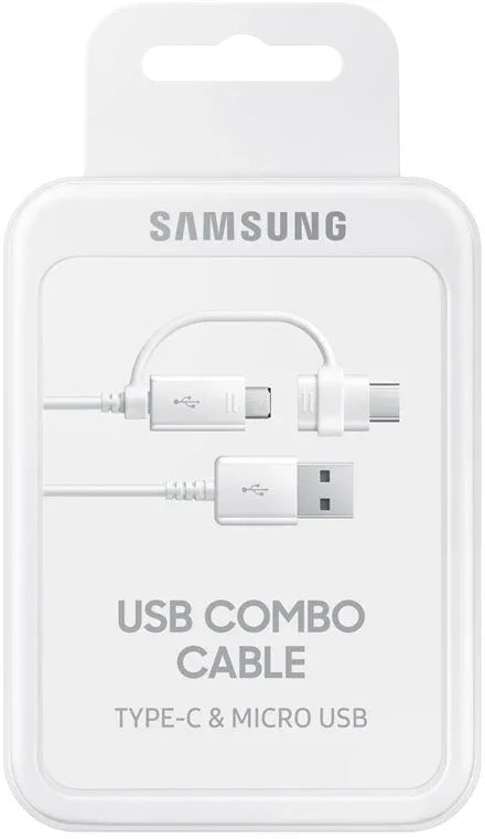 Samsung Charge/Sync Cable Micro Usb/Usb-C 1.5M. White - Essentify