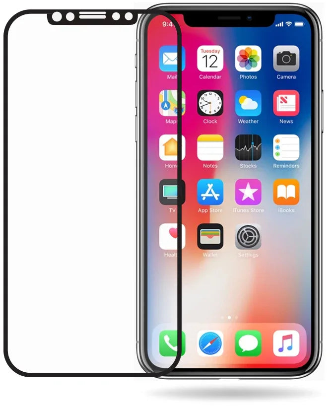 Mobilize Edge-To-Edge Glass Screen Protector Apple Iphone X/Xs/11 Pro Black Full Glue - Essentify
