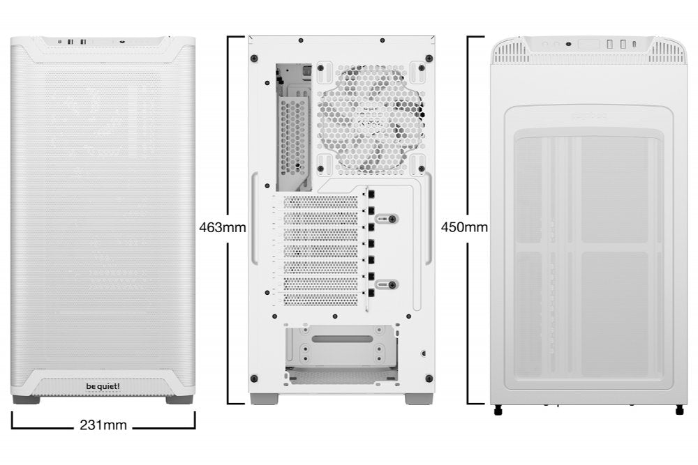 be quiet! PURE BASE 501 Airflow Mesh | Midi Tower Case | Wit