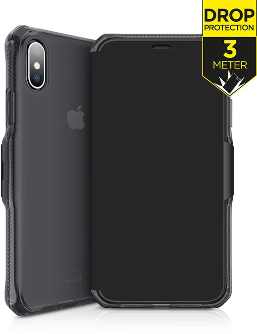 Itskins Level 2 Spectrumfolio For Apple Iphone Xs Max Pure Black - Essentify