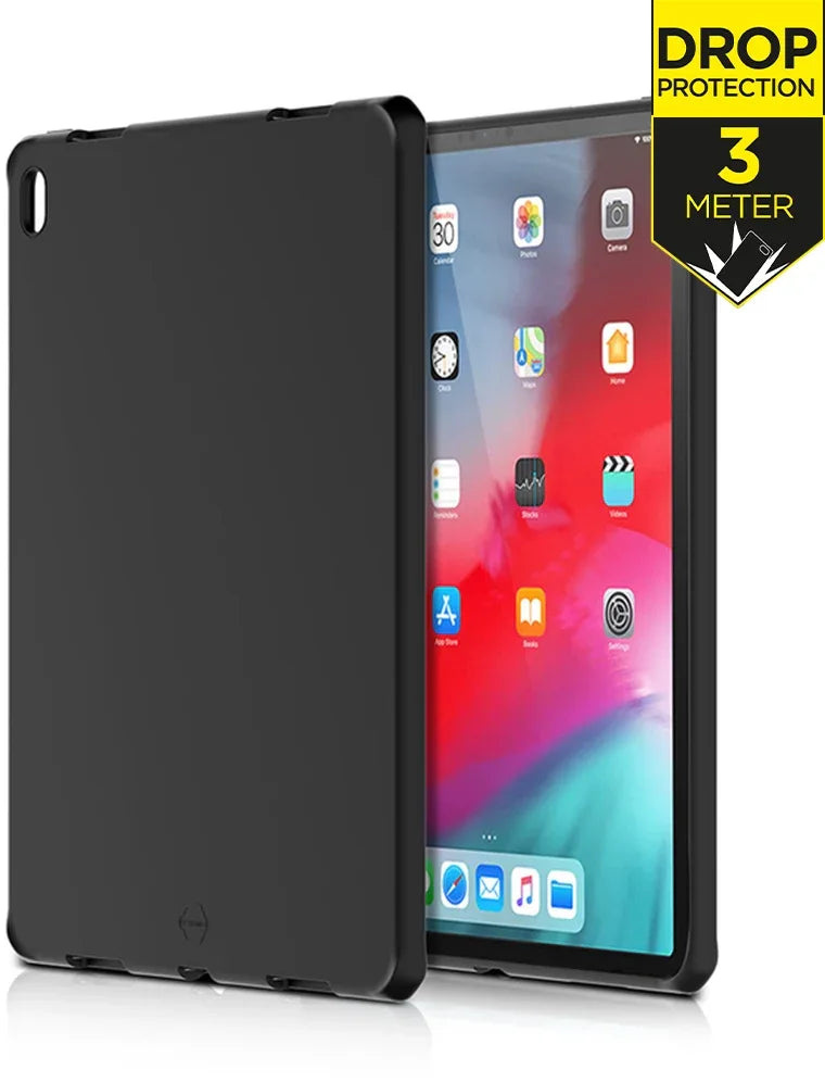 Itskins Level 2 Spectrumsolid For Apple Ipad Pro 11 2018 Plain Black - Essentify