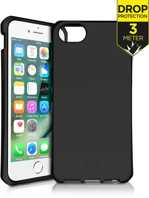 Itskins Level 2 Spectrumsolid For Apple Iphone 6/6S/7/8/Se (2020/2022) Plain Black - Essentify