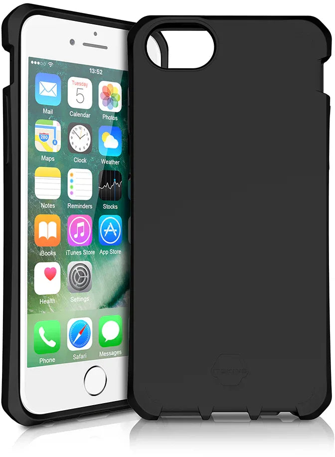 Itskins Level 2 Spectrumsolid For Apple Iphone 6/6S/7/8/Se (2020/2022) Plain Black - Essentify
