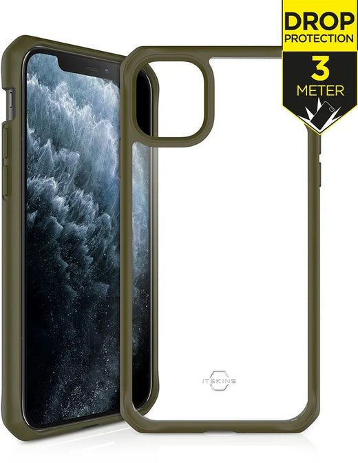 Itskins Level 2 Hybridsolid For Apple Iphone 11 Pro Kaki/Transparent - Essentify