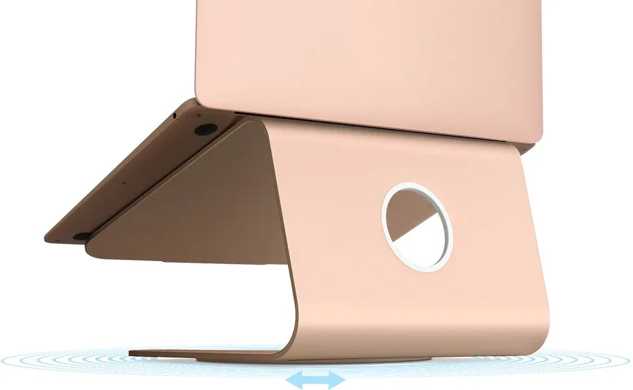 Rain Design Mstand 360 Laptop Stand + Swivel Base Rose Gold - Essentify