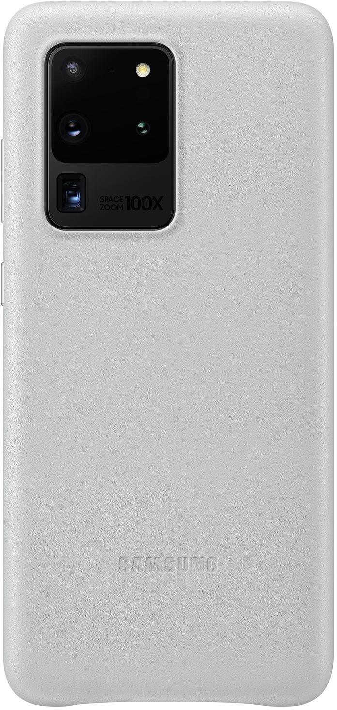 Samsung Leather Cover Galaxy S20 Ultra/S20 Ultra 5G Light Grey - Essentify