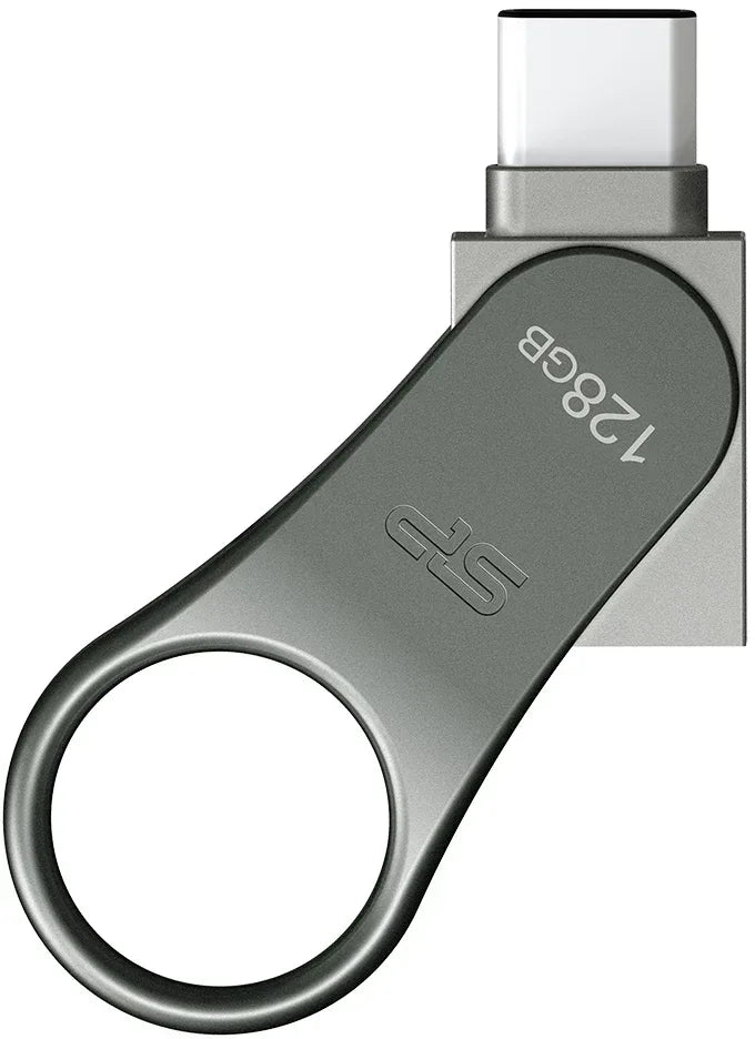 Silicon Power C80 Dual Usb Pendrive Mobile 128Gb Usb-C Grey - Essentify