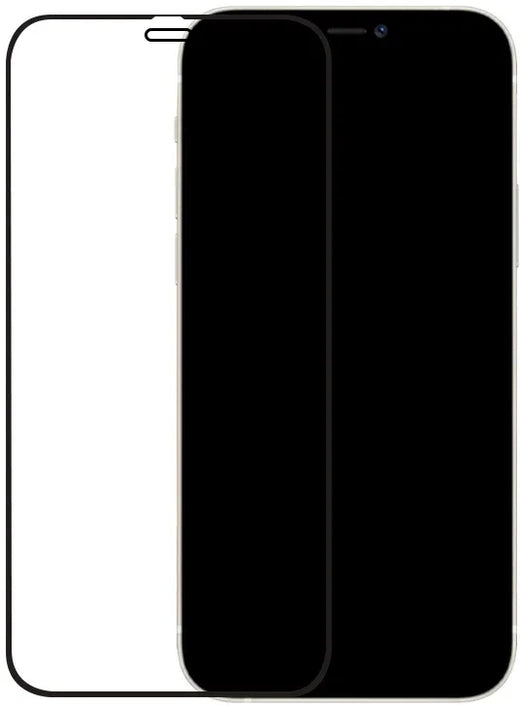 Mobilize Edge-To-Edge Glass Screen Protector Apple Iphone 12/12 Pro Black Full Glue - Essentify