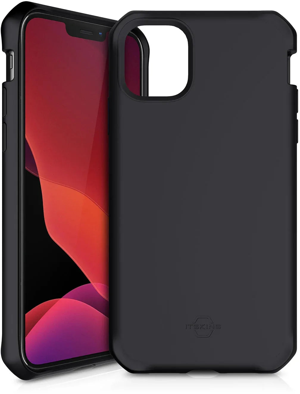 Itskins Level 2 Spectrumsolid For Apple Iphone 12 Pro Max Plain Black - Essentify