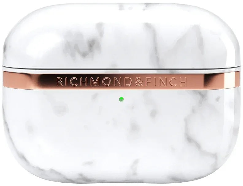 Richmond & Finch Freedom Series Apple Airpod Pro White Marble/Gold - Essentify