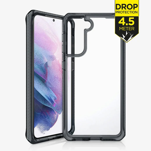 Itskins Level 3 Supremeclear For Samsung Galaxy S21+ 5G Smoke/Transparent - Essentify