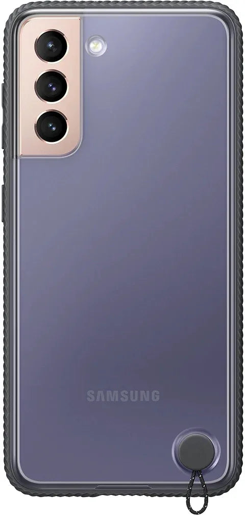 Samsung Clear Protective Cover Galaxy S21 Black - Essentify