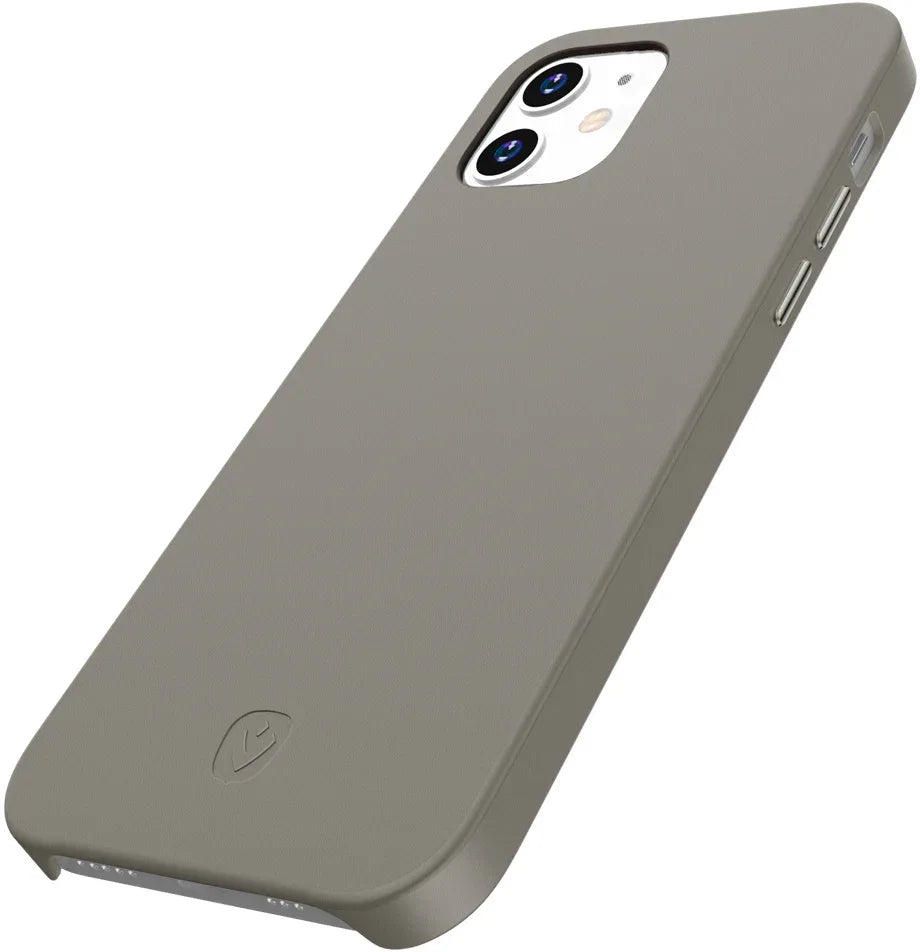 Valenta Leather Back Cover Snap Luxe Apple Iphone 12 Mini Grey - Essentify