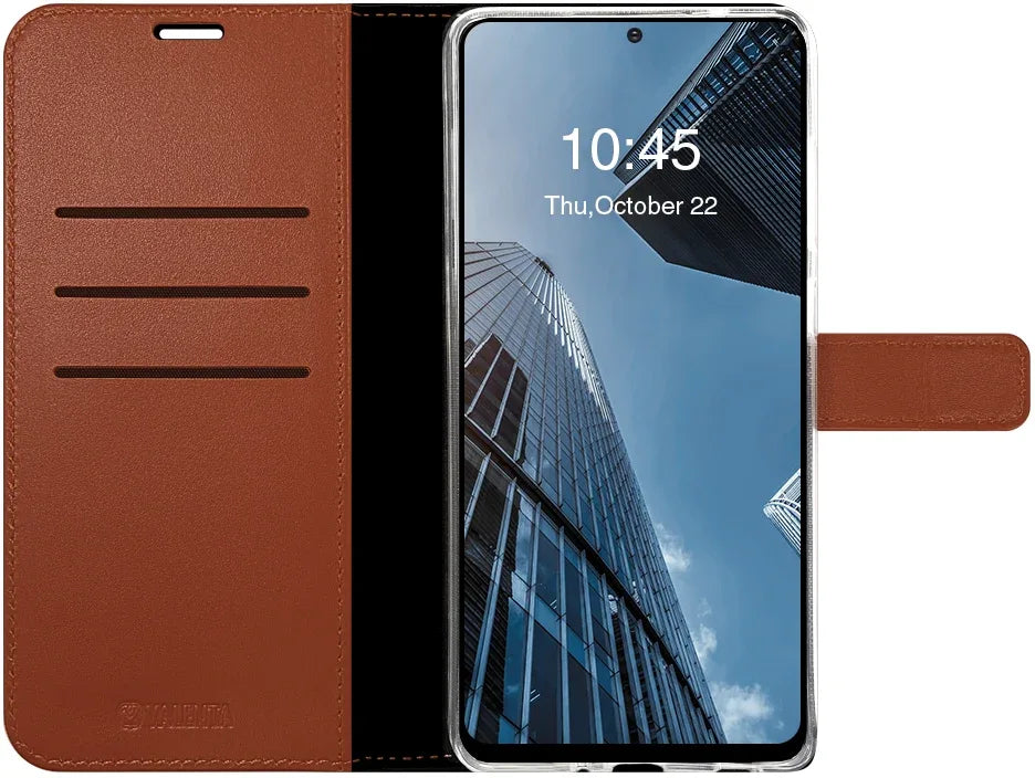 Valenta Book Case Gel Skin Samsung Galaxy A72 4G Brown - Essentify