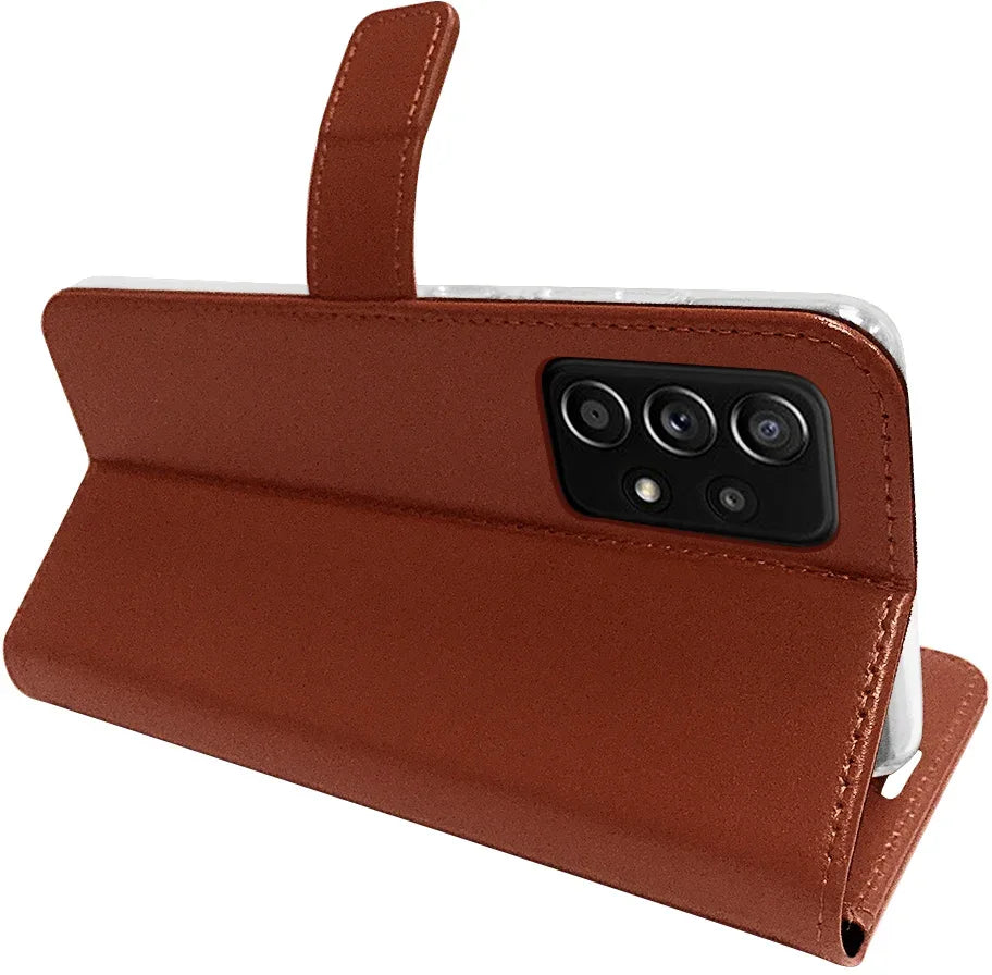Valenta Book Case Gel Skin Samsung Galaxy A72 4G Brown - Essentify