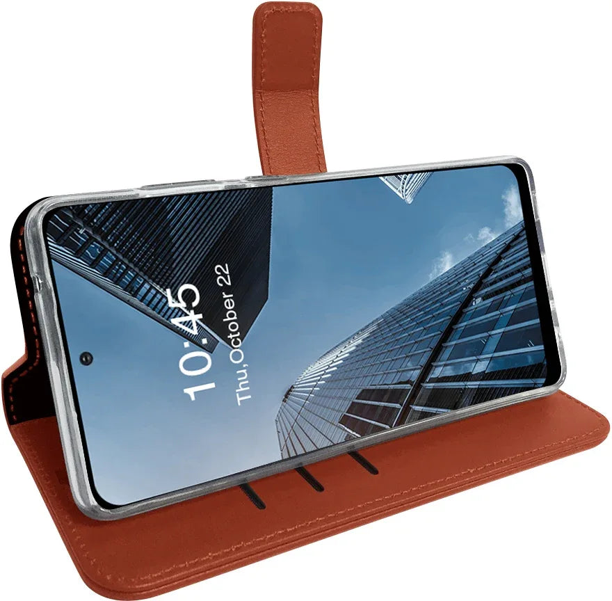 Valenta Book Case Gel Skin Samsung Galaxy A72 4G Brown - Essentify