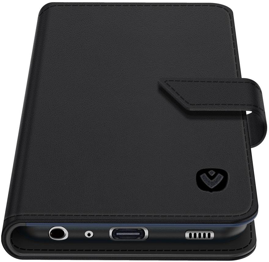 Valenta Leather Book Case Snap Universal Large Black - Essentify