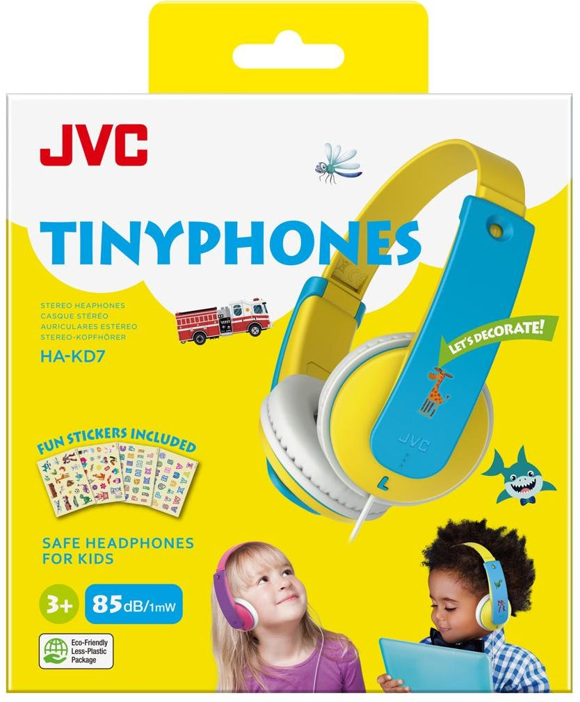 Jvc Ha-Kd7-Yne Jvc Kids Tinyphones Headphone Yellow/Blue