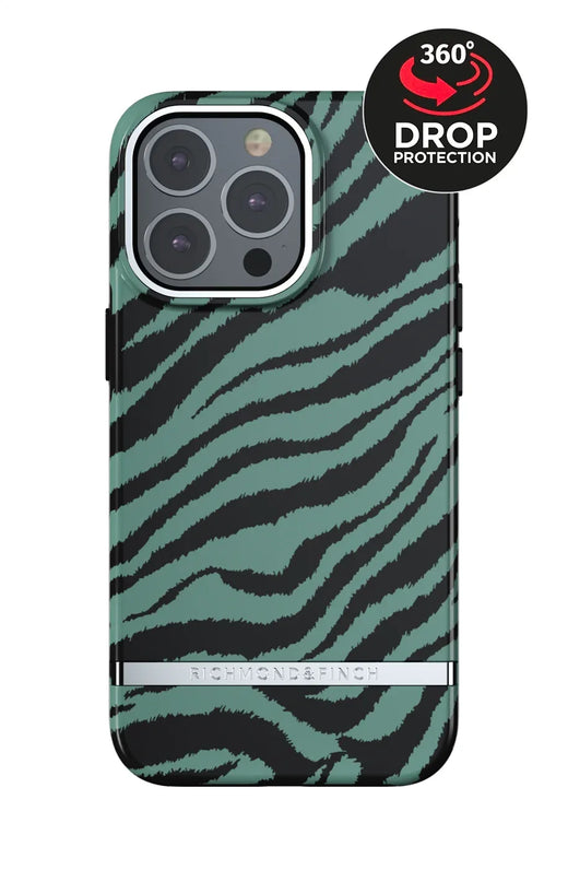 Richmond & Finch Freedom Series One-Piece Apple Iphone 13 Pro Emerald Zebra - Essentify