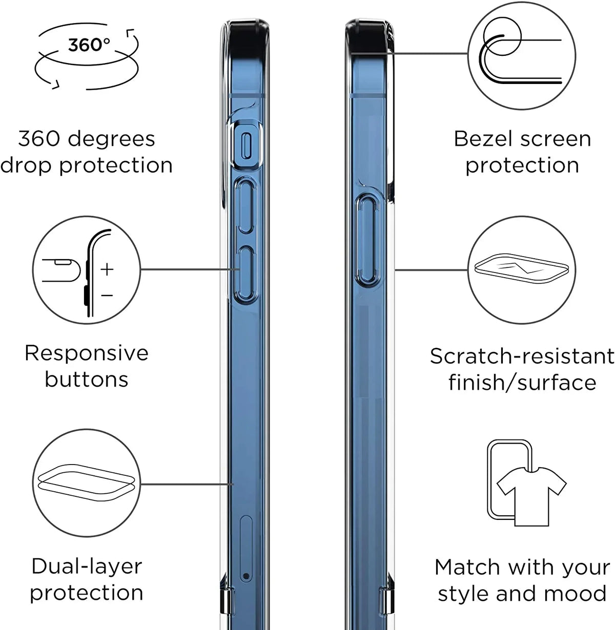 Richmond & Finch Clear Case Collection Apple Iphone 13 Pro Max Transparent/Silver - Essentify
