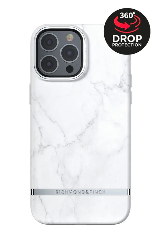 Richmond & Finch Freedom Series One-Piece Apple Iphone 13 Pro Max White Marble - Essentify