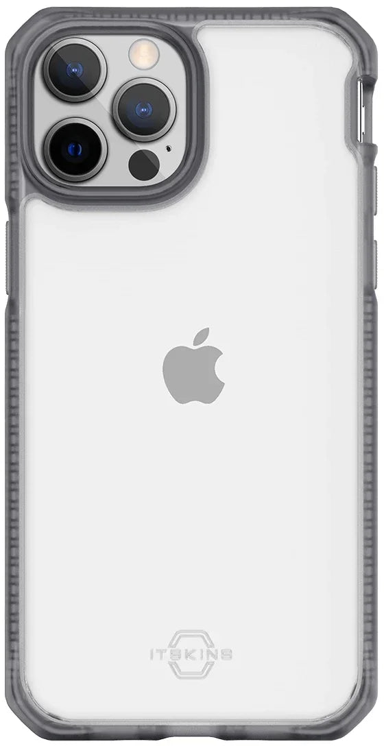 Itskins Level 2 Hybridfrost For Apple Iphone 13 Pro Max Transparent Black - Essentify