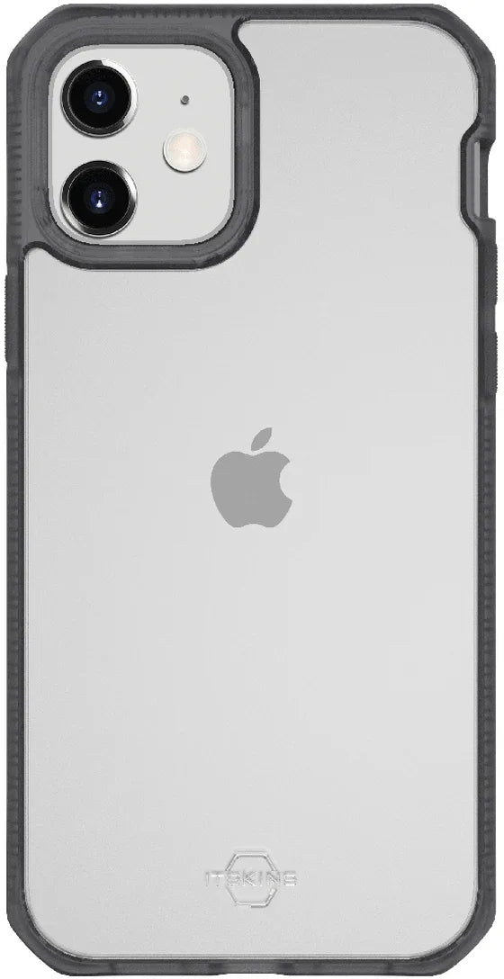 Itskins Level 2 Hybridfrost For Apple Iphone 12 Mini Transparent Black - Essentify