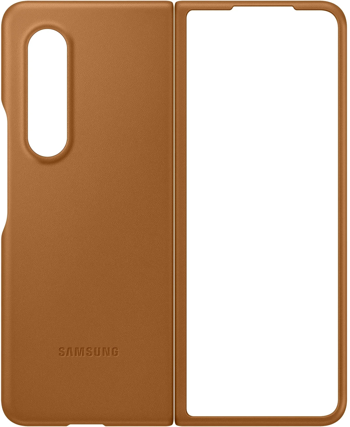 Samsung Leather Cover Galaxy Z Fold3 Camel - Essentify